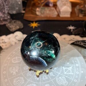 Rose flourite sphere